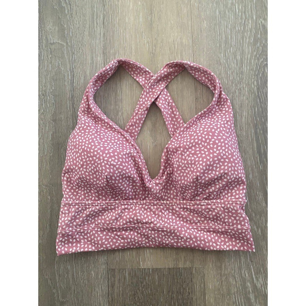 Buffbunny Pink Salt Bossy Print Sports Bra size Small